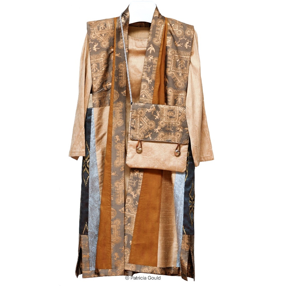 New - Dreams of Tibet ensemble - Folkwear Tibetan Panel Coat - One of a kind
